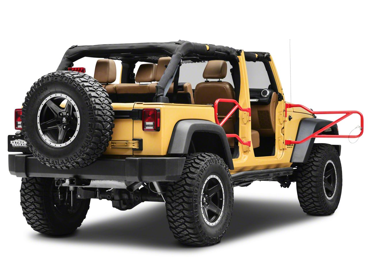 Steinjager Front and Rear Trail Tube Doors; Red Baron (07-18 Jeep Wrangler  JK 4-Door)