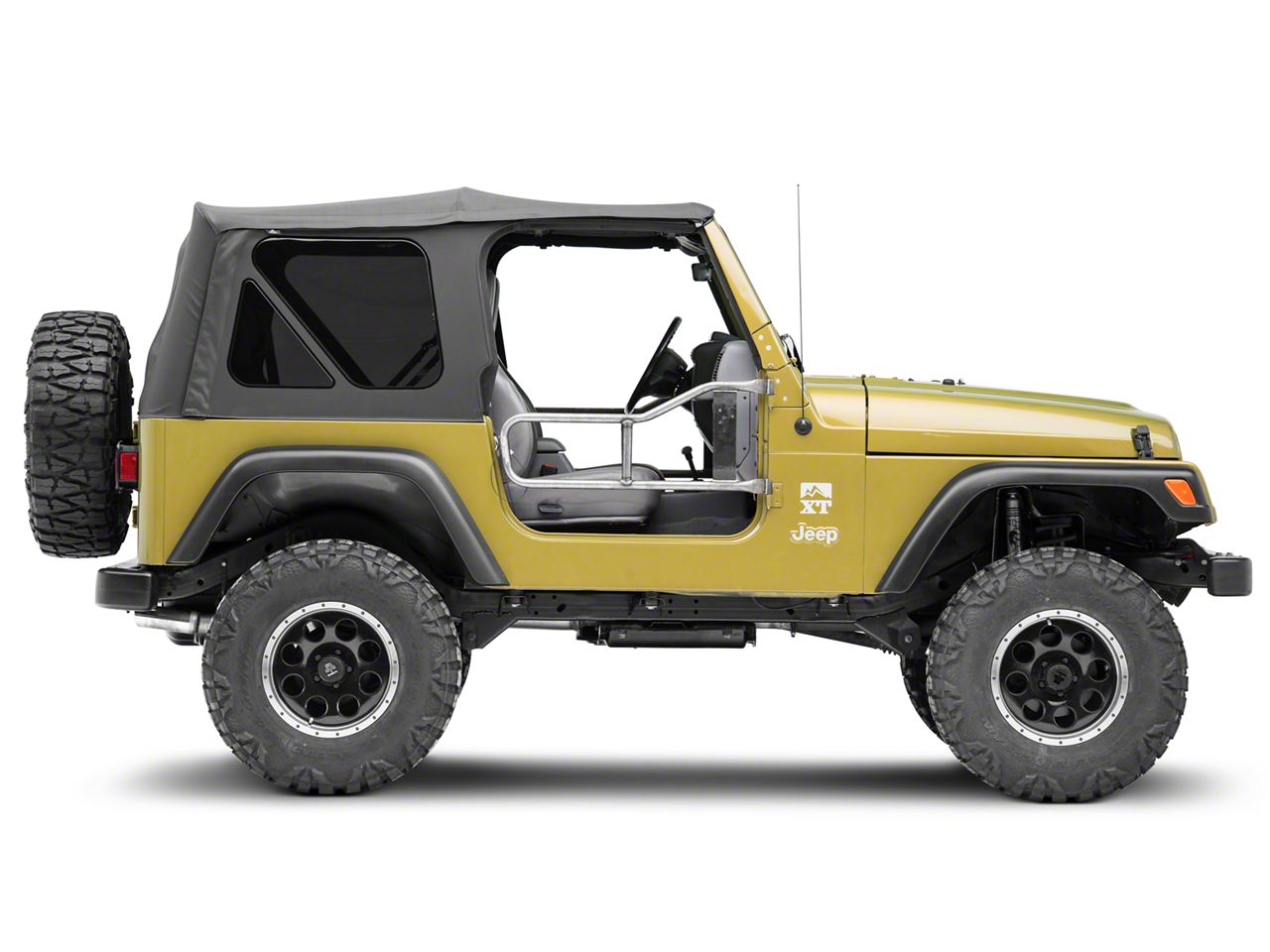 Steinjager Jeep Wrangler Trail Tube Doors - Bare Metal J0041331 (97-06 Jeep  Wrangler TJ)