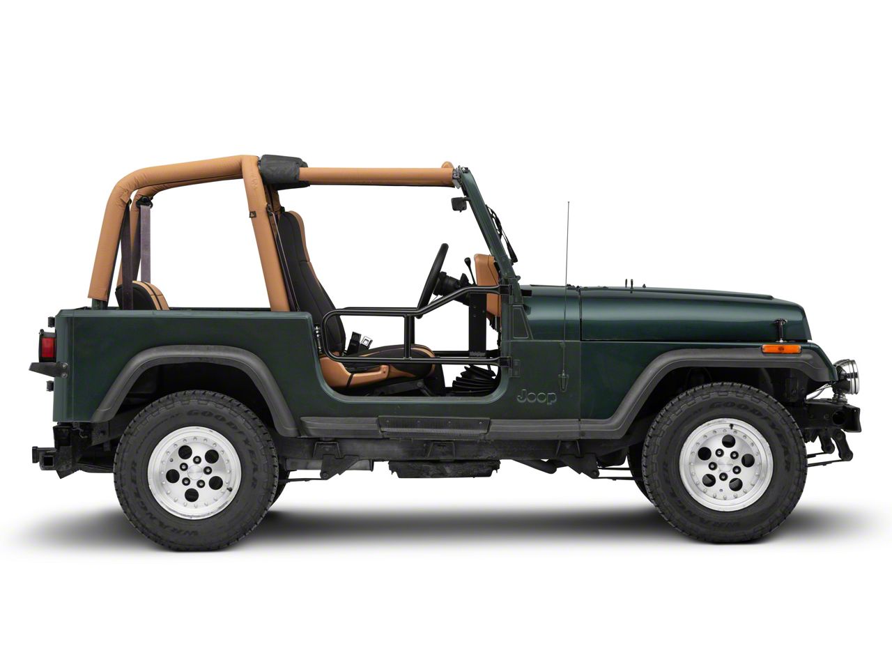 Steinjager Trail Tube Doors; Black (87-95 Jeep Wrangler YJ)