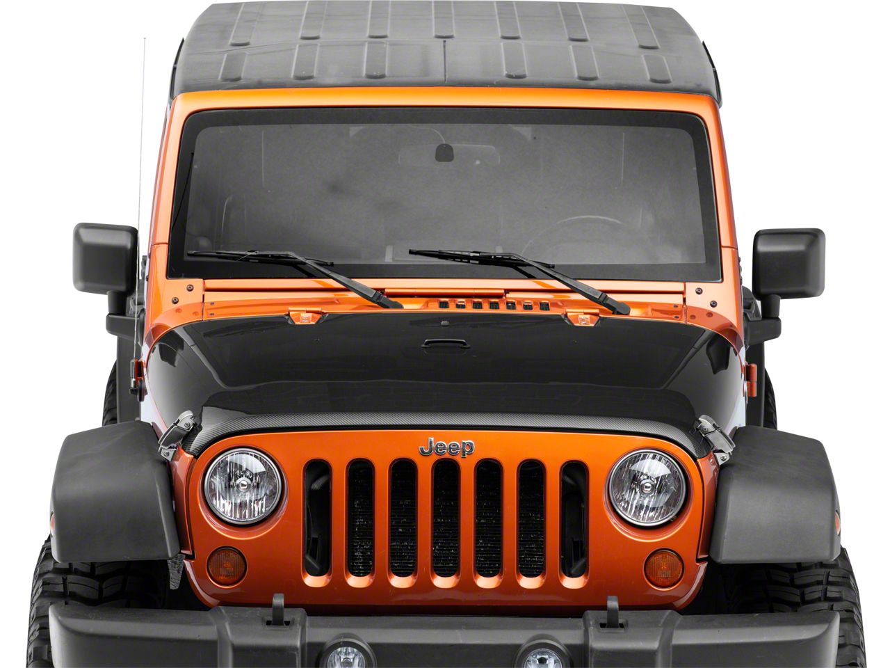 Anderson Composites Jeep Wrangler Type-OE Hood - Carbon Fiber AC-JPFH (07-18  Jeep Wrangler JK)