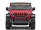 Barricade 3.50-Inch Oval Bull Bar with Skid Plate; Black (18-24 Jeep Wrangler JL)