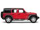 RedRock 4-Inch Oval Straight Side Step Bars; Stainless Steel (18-24 Jeep Wrangler JL 4-Door)