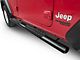 RedRock 4-Inch Oval Straight Side Step Bars; Semi-Gloss Black (18-24 Jeep Wrangler JL 4-Door)