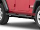 RedRock 4-Inch Oval Straight Side Step Bars; Semi-Gloss Black (18-24 Jeep Wrangler JL 4-Door)