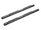 RedRock 4-Inch Oval Straight Side Step Bars; Semi-Gloss Black (18-24 Jeep Wrangler JL 4-Door)