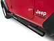 RedRock 4-Inch Oval Straight Side Step Bars; Textured Black (18-24 Jeep Wrangler JL 4-Door)