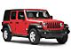 RedRock 4-Inch Oval Straight Side Step Bars; Textured Black (18-24 Jeep Wrangler JL 4-Door)