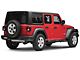 RedRock 4-Inch Oval Straight Side Step Bars; Textured Black (18-24 Jeep Wrangler JL 4-Door)