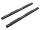 RedRock 4-Inch Oval Straight Side Step Bars; Textured Black (18-24 Jeep Wrangler JL 4-Door)