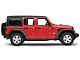 RedRock 3-Inch Round Curved Side Step Bars; Semi-Gloss Black (18-24 Jeep Wrangler JL 4-Door)