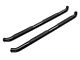 RedRock 3-Inch Round Curved Side Step Bars; Semi-Gloss Black (18-24 Jeep Wrangler JL 4-Door)