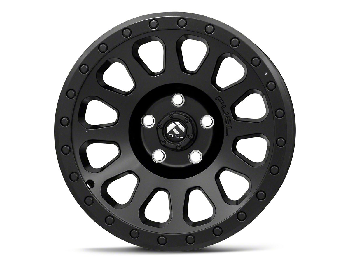 Fuel Wheels Jeep Wrangler Vector Matte Black Wheel; 17x9; -12mm Offset  D57917907345 (18-24 Jeep Wrangler JL) - Free Shipping