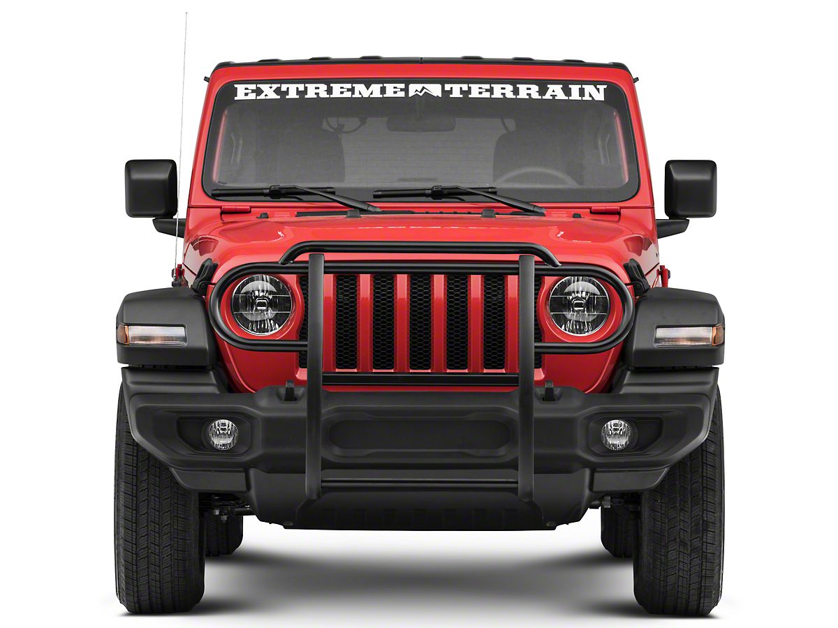 RedRock Grille Guard; Gloss Black (18-24 Jeep Wrangler JL)