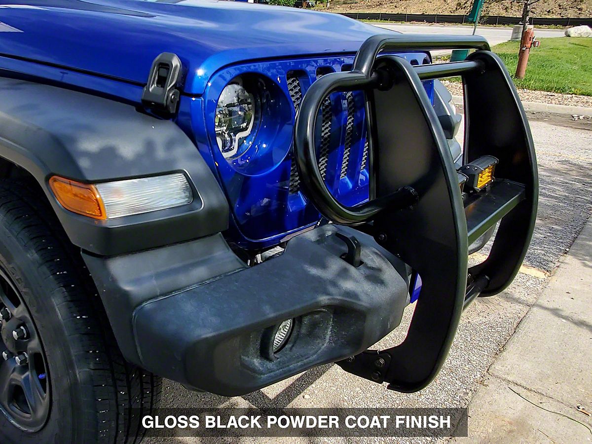 RedRock Grille Guard; Gloss Black (18-24 Jeep Wrangler JL)