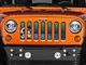 Under The Sun Inserts Grille Insert; Endless Summer Blue Green Palm Tree (07-18 Jeep Wrangler JK)