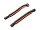 RedRock Front Paracord Door Limit Straps; Black and Neon Orange (07-18 Jeep Wrangler JK)