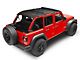 JTopsUSA Mesh Shade Top; Black (18-22 Jeep Wrangler JL 4-Door)