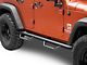 Rough Country Wheel to Wheel Nerf Side Step Bars; Black (07-18 Jeep Wrangler JK 4-Door)