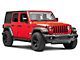 Pro Traxx 4-Inch Oval Side Step Bars; Black (18-24 Jeep Wrangler JL 4-Door)