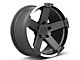 Rovos Wheels Danakil Charcoal with Machined Lip Wheel; 17x9; -6mm Offset (05-10 Jeep Grand Cherokee WK, Excluding SRT8)