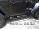 RedRock 3-Inch Round Curved Side Step Bars; Semi-Gloss Black (18-24 Jeep Wrangler JL 2-Door)