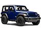 RedRock 3-Inch Round Curved Side Step Bars; Semi-Gloss Black (18-24 Jeep Wrangler JL 2-Door)