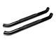 RedRock 3-Inch Round Curved Side Step Bars; Semi-Gloss Black (18-24 Jeep Wrangler JL 2-Door)