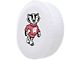 University of Wisconsin Bucky Spare Tire Cover with Camera Port; White (21-24 Bronco)