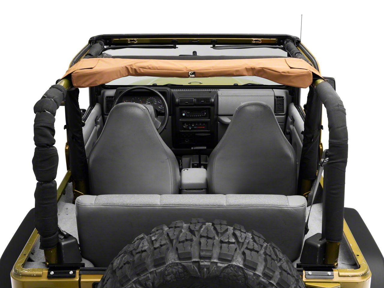 Jeep Wrangler TJ CJ shops YJ 1987-1995 overhead speaker padding with cover roll bar