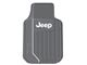 Elite Series Front Floor Mats with Jeep Logo; Gray (Universal; Some Adaptation May Be Required)