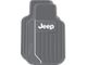 Elite Series Front Floor Mats with Jeep Logo; Gray (Universal; Some Adaptation May Be Required)