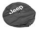 Mopar Jeep Logo Spare Tire Cover; Black; 32-Inch Tire Cover (18-24 Jeep Wrangler JL)