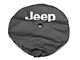 Mopar Jeep Logo Spare Tire Cover; Black; 32-Inch Tire Cover (18-24 Jeep Wrangler JL)