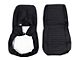 Bestop Front Low-Back Seat Covers; Black Denim (66-80 Jeep CJ5 & CJ7)