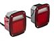 Rugged Ridge LED Tail Lights; Black Housing; Smoked Lens (76-06 Jeep CJ5, CJ7, Wrangler YJ & TJ)