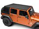 Bestop Trektop Pro Hybrid Soft Top; Black Twill (07-18 Jeep Wrangler JK 4-Door)