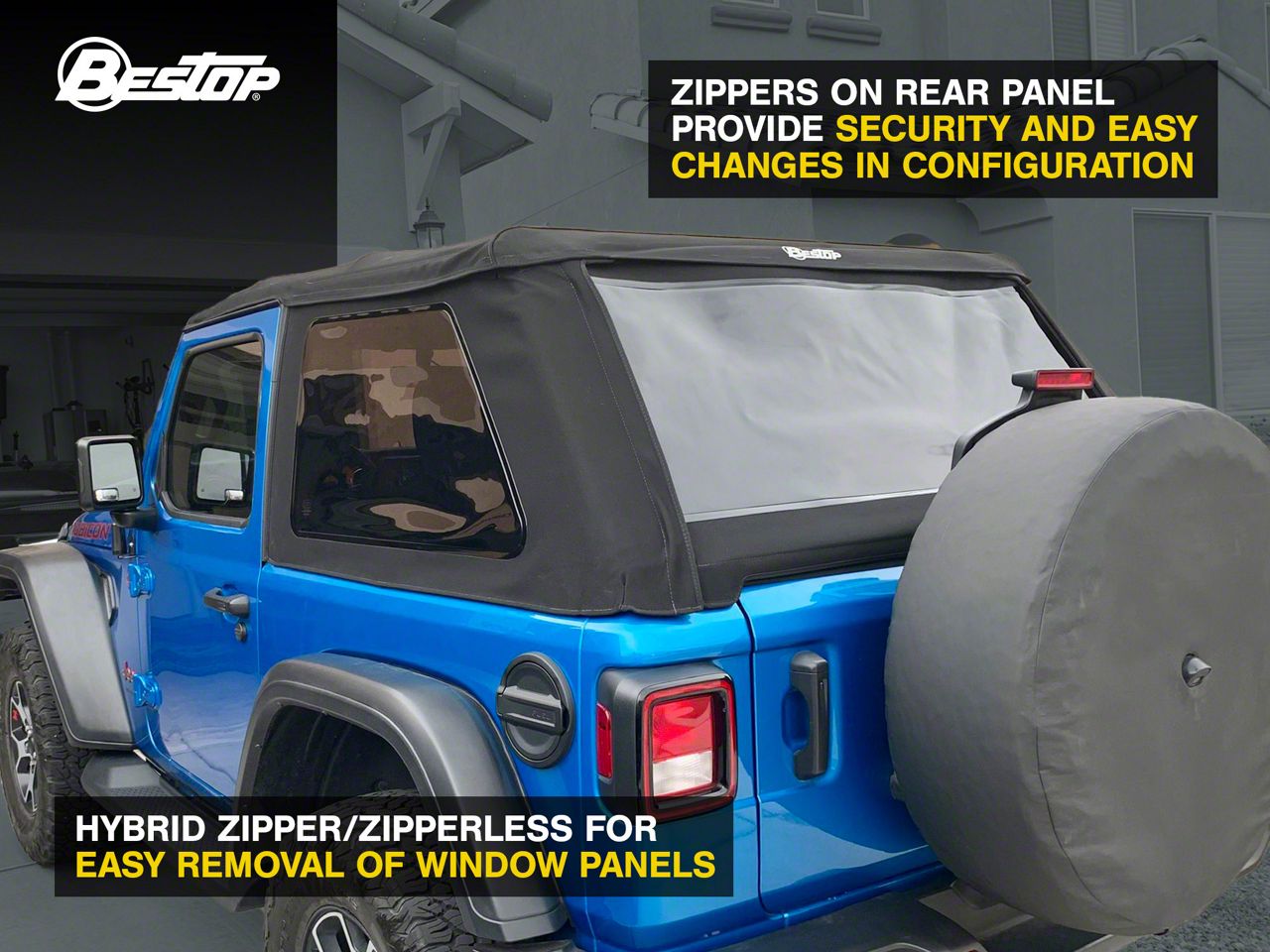 Bestop Jeep Wrangler Trektop NX Soft Top; Black Twill 56862-17 (18-24 Jeep  Wrangler JL 2-Door) - Free Shipping