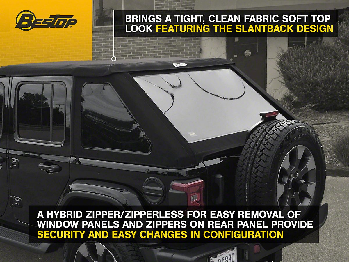 Bestop Trektop NX Soft Top; Black Twill (18-24 Jeep Wrangler JL 4-Door)