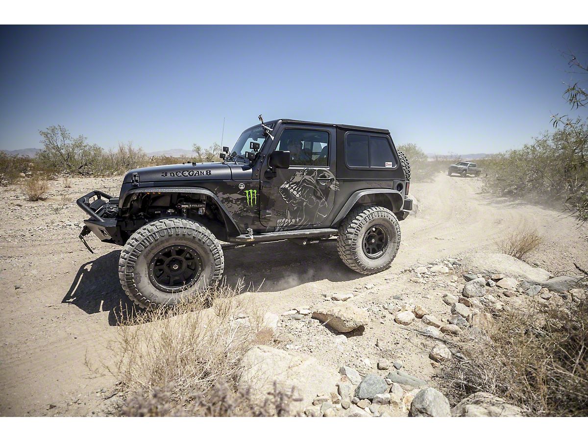 Deegan 38 Jeep Wrangler HD Rock Sliders with LED Rock Lights J130674 (07-18  Jeep Wrangler JK 2-Door) - Free Shipping