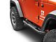 RedRock Side Armor with Step Pads; Textured Black (07-18 Jeep Wrangler JK 2-Door)