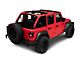 Steinjager Teddy Top Front Seat Solar Screen Cover; Red (18-24 Jeep Wrangler JL)