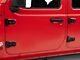 RedRock Exterior Door Hinge Covers; Black (18-24 Jeep Wrangler JL)