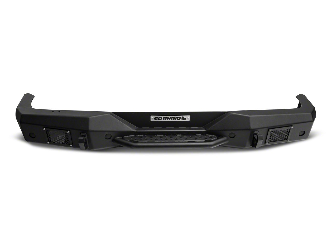 Go Rhino Jeep Wrangler Rockline Full Width Rear Bumper; Textured Black  371200T (18-24 Jeep Wrangler JL) - Free Shipping