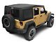 Bestop Supertop Ultra Squareback Soft Top; Premium Black Twill (07-18 Jeep Wrangler JK 4-Door)