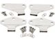 Body Door Hinge Set; Polished (07-18 Jeep Wrangler JK 2-Door)