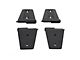 Door Hinge Set; Gloss Black (07-18 Jeep Wrangler JK 2-Door)