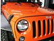 Euro Headlight Guards; Textured Black (07-18 Jeep Wrangler JK)