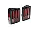 Version 2 Light Bar Sequential LED Tail Lights; Chrome Housing; Red/Clear Lens (07-18 Jeep Wrangler JK)