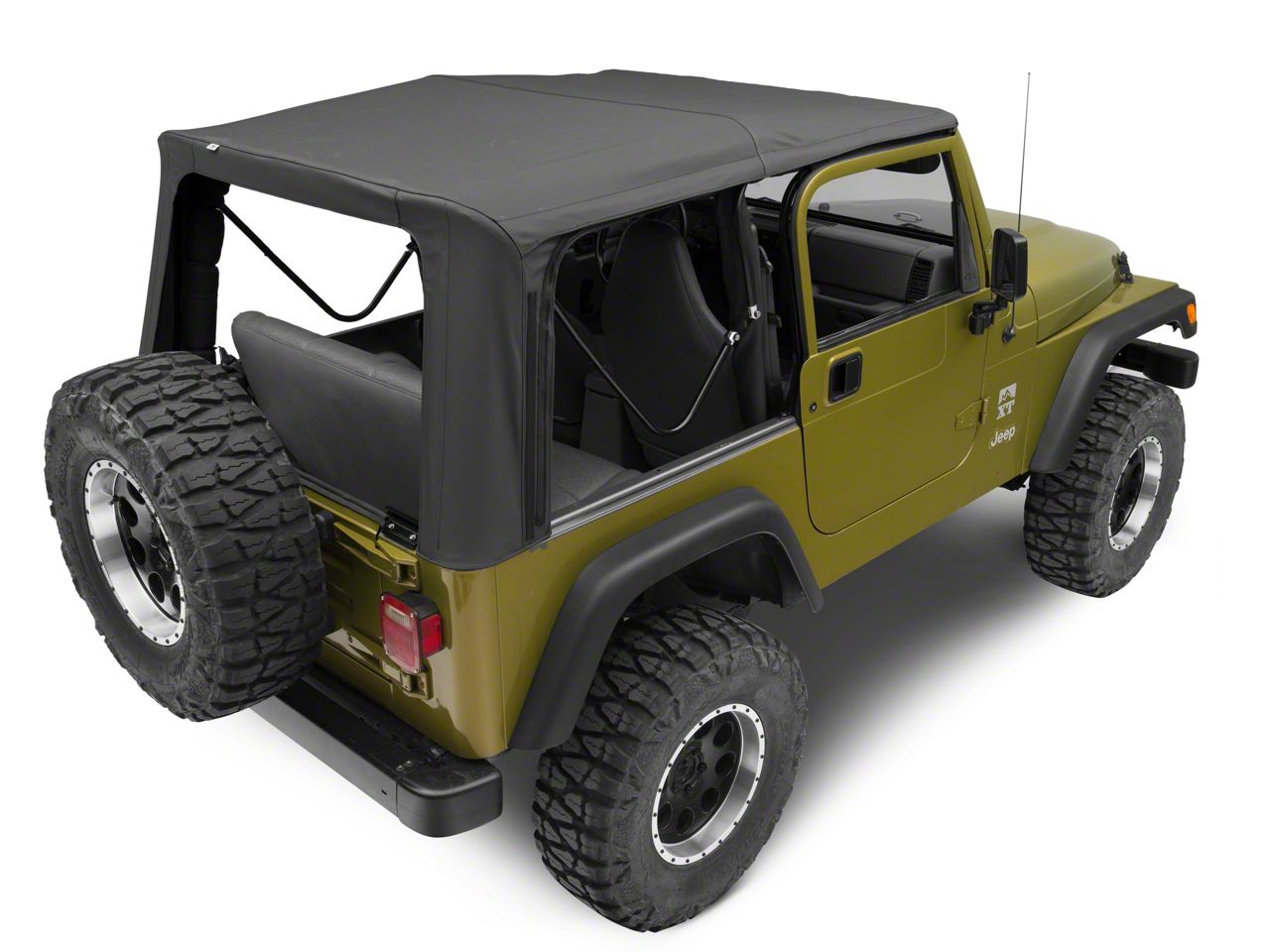 Jeep Wrangler Complete Soft Top; Black Diamond (97-06 Jeep Wrangler TJ w/  Full Doors
