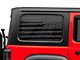 SEC10 Distressed Flag Hard Top Window Decal; Matte Black (18-24 Jeep Wrangler JL 4-Door)